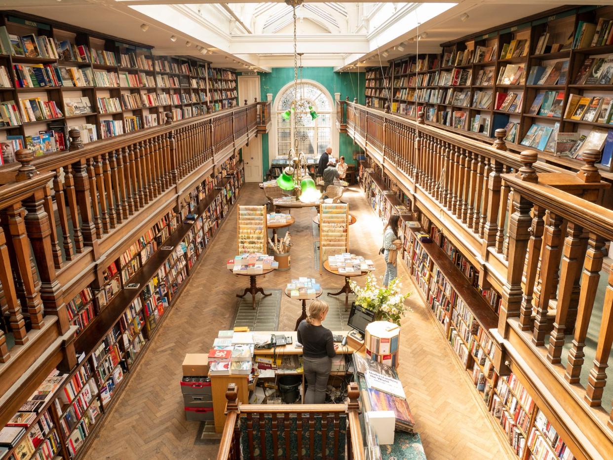 Interior view of Daunt Books store in London owned by Barnes & Noble CEO