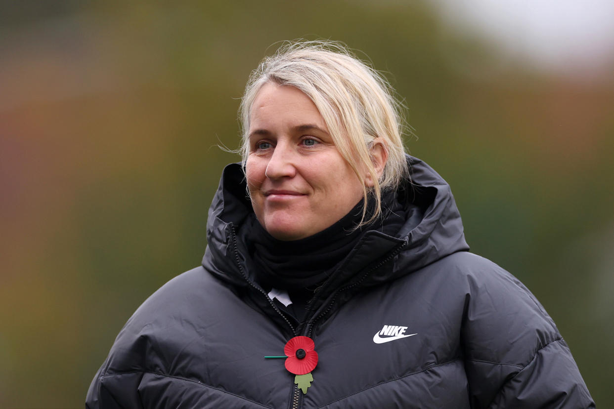 Chelsea manager Emma Hayes will finish out the season with the club, then take over the U.S. women's national team in May. (Photo by Lewis Storey/Getty Images)