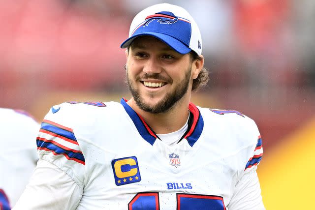 <p>G Fiume/Getty</p> Josh Allen at his game against the Washington Commanders on September 24,2023