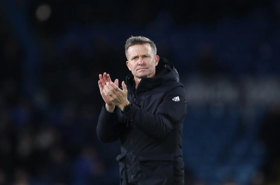 Jesse Marsch, Manager of Leeds United, acknowledges the fans (Getty Images)