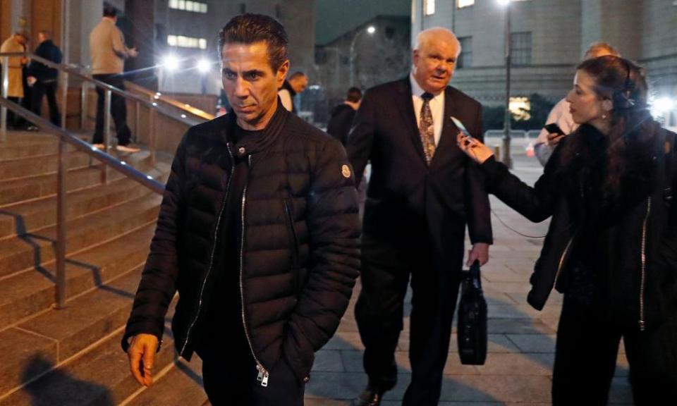 Joseph ‘Skinny Joey’ Merlino leaves court earlier this year. On Wednesday he was sentenced to two further years in prison.