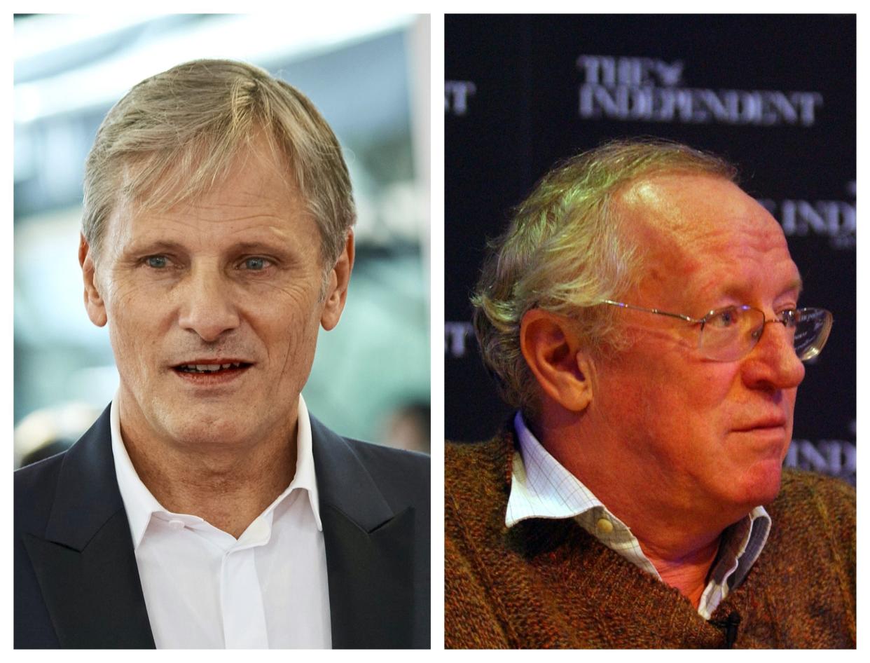 L-R: Hollywood actor Viggo Mortensen and late journalist Robert Fisk (Rex)