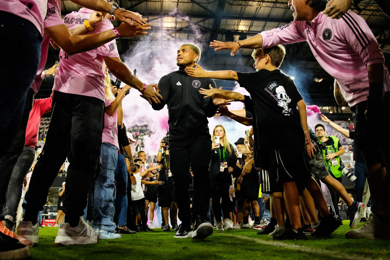 Inter Miami CF forward Josef Martinez (17) will get the chance to face his former team in Atlanta this season. (Rich Storry-USA TODAY Sports)