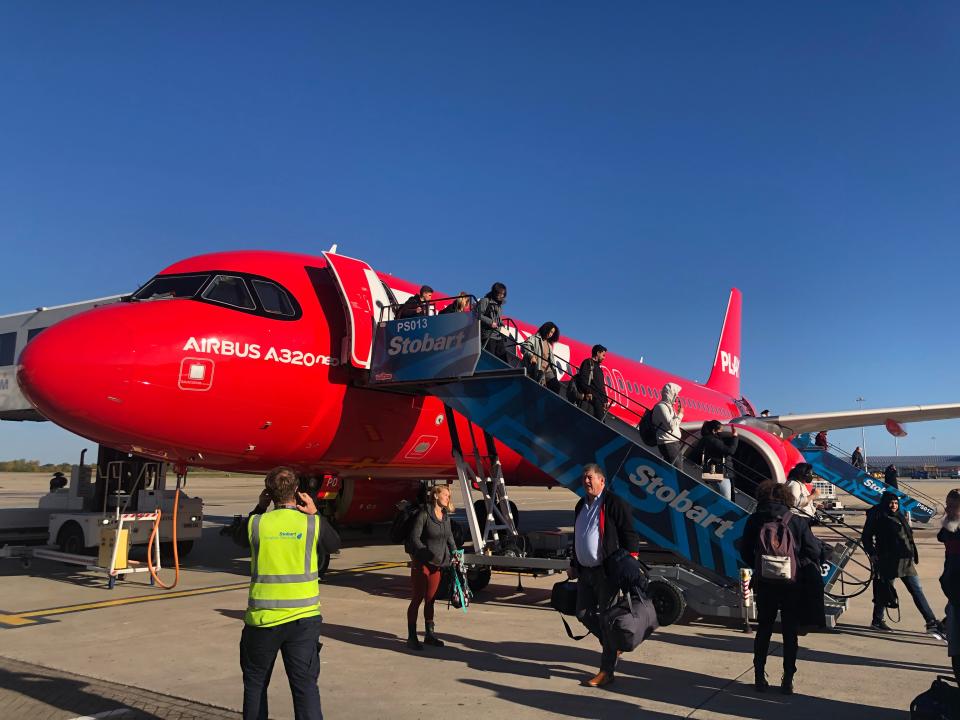 The Play plane that brought me from Iceland to England.