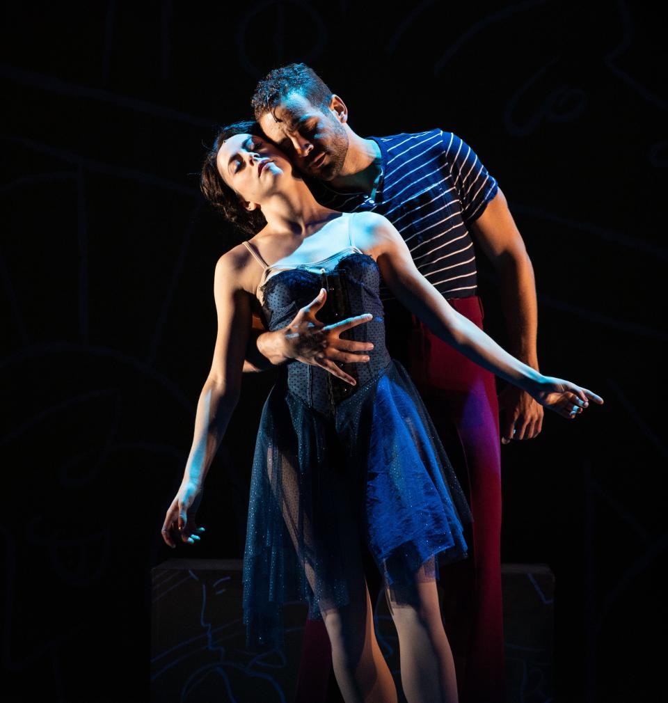 Leigh-Ann Esty, left, as Lise Dassin and Josh Drake as Jerry Mulligan in the Cape Playhouse production of "An American in Paris."