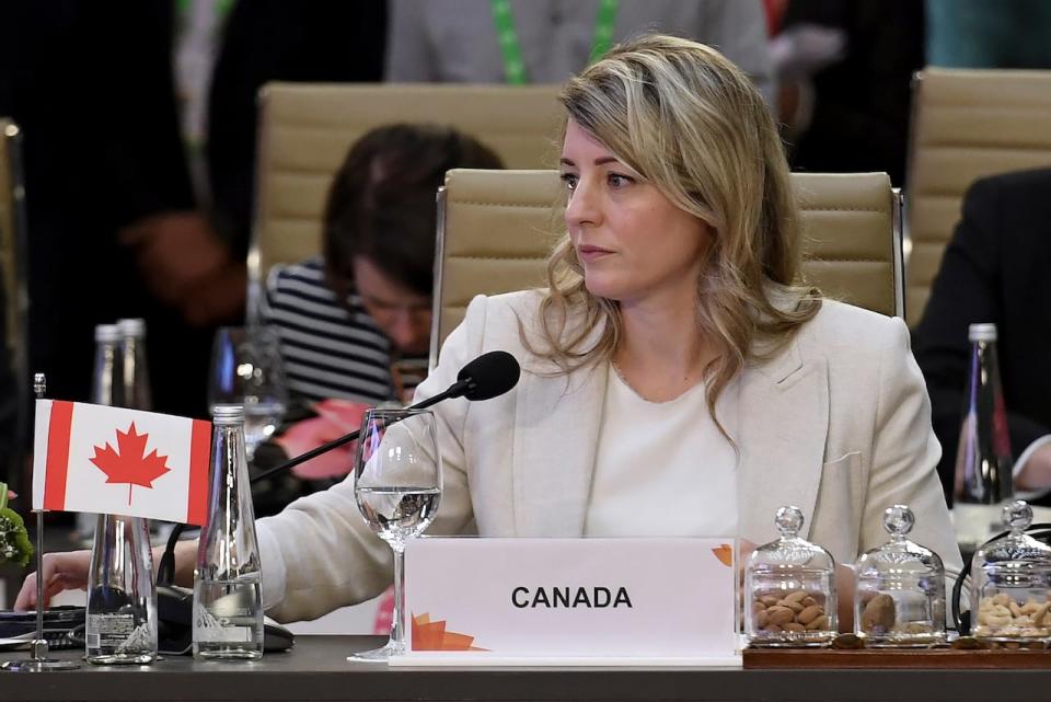 Canada's Foreign Minister Melanie Joly attends the G20 foreign ministers' meeting in New Delhi, India on Thursday, March 2, 2023.