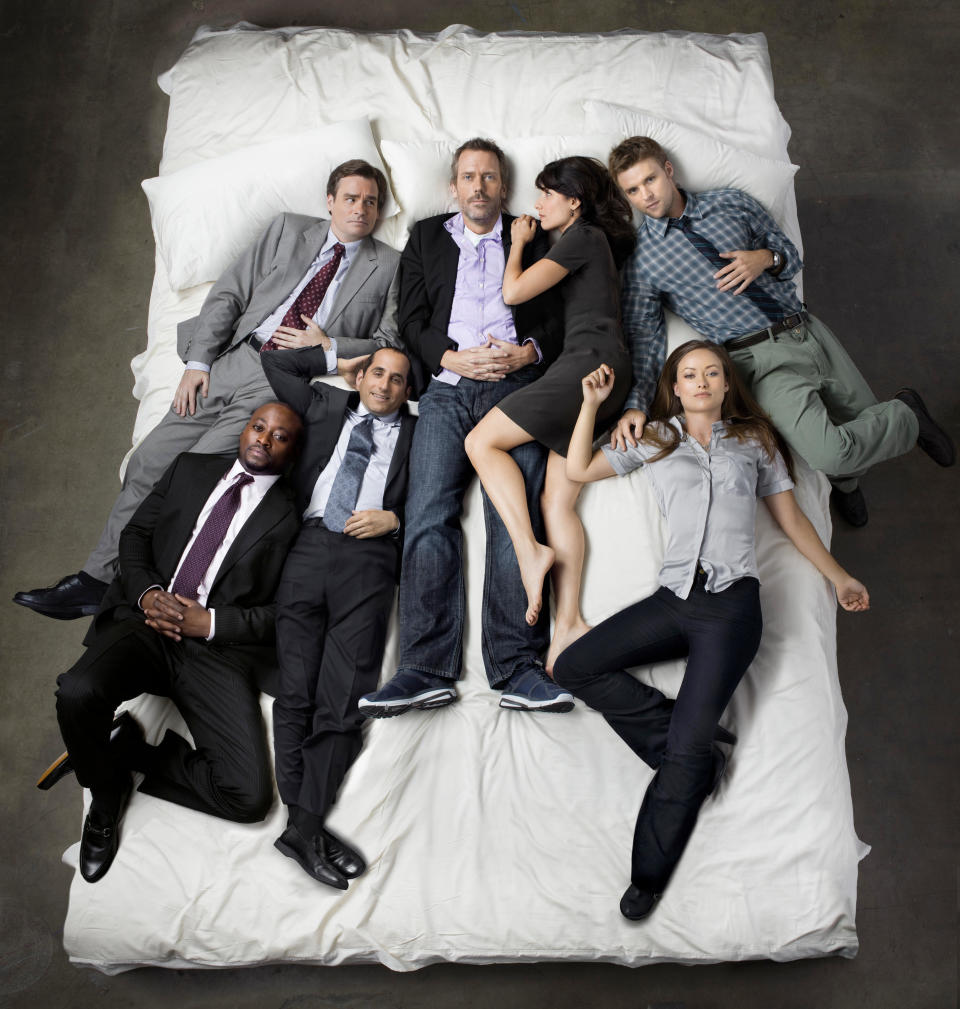 The cast of "House" assembles for a promotional photo.