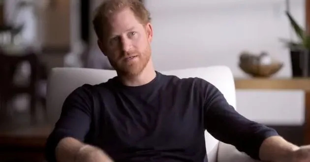 A shot of Prince Harry from the Netflix docuseries, 