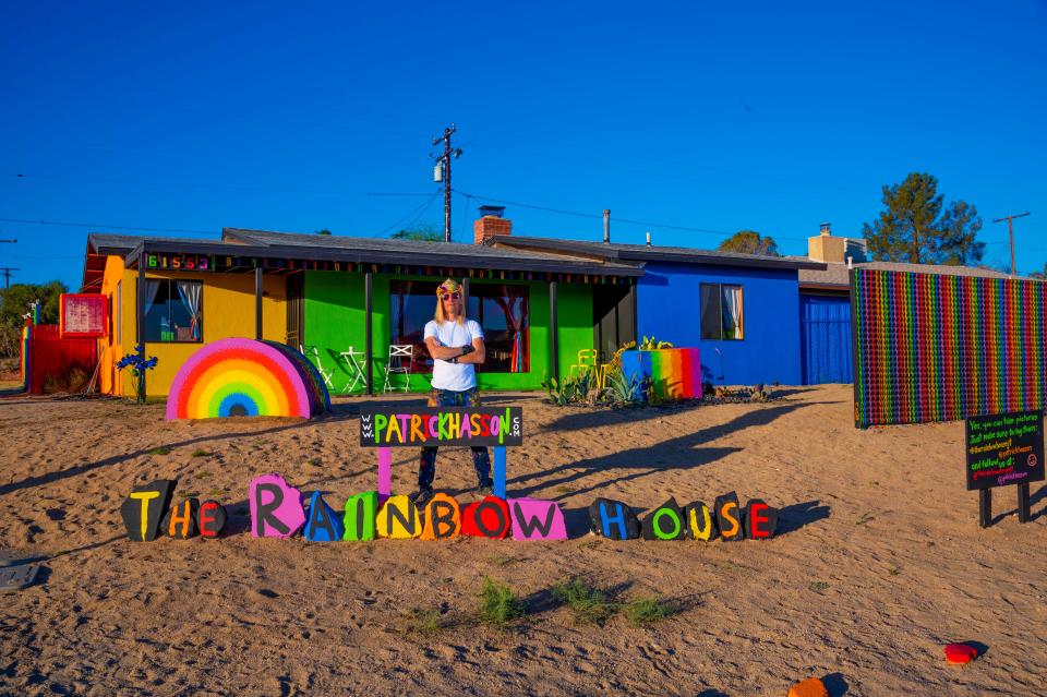 Joshua Tree artist Patrick Hasson and his former home "The Rainbow House" will be featured on the HGTV show "Zillow Gone Wild" on May 17, 2024. Hasson sold the home in 2023.