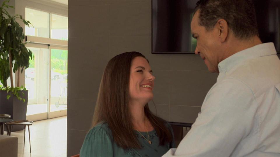 In the summer of 2021, Roberts was reunited with the person he knew as Caralee. Now, she calls herself Sabrina. She is married and has four children. The two met near Sabrina's home in North Carolina. But how did she end up here? Roberts sat down with Sabrina to find out. / Credit: CBS News