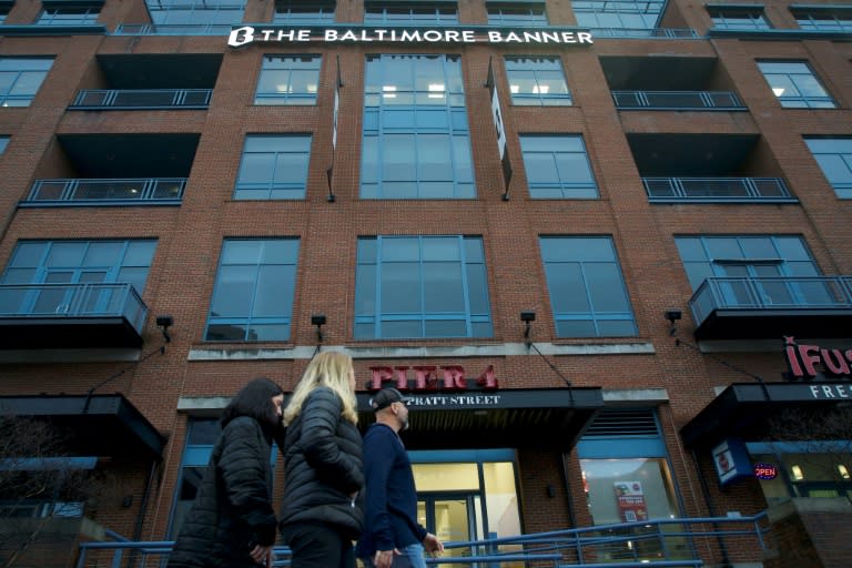 La sede del portal de noticias Baltimore Banner, que se lanzó para desafiar al Baltimore Sun, de 187 años, ubicada en esa ciudad de Maryland (EEUU), en una imagen del 6 de marzo de 2024 (Bastien Inzaurralde)