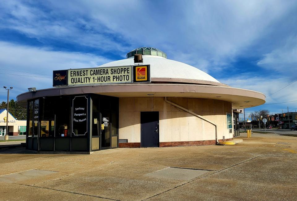 Currently Ernest Camera Shoppe, pictured on Thursday, April 6, 2023, the structure at 1600 Pine Grove Ave. has been pegged for a future marijuana retail storefront under Ox Tail Inc.