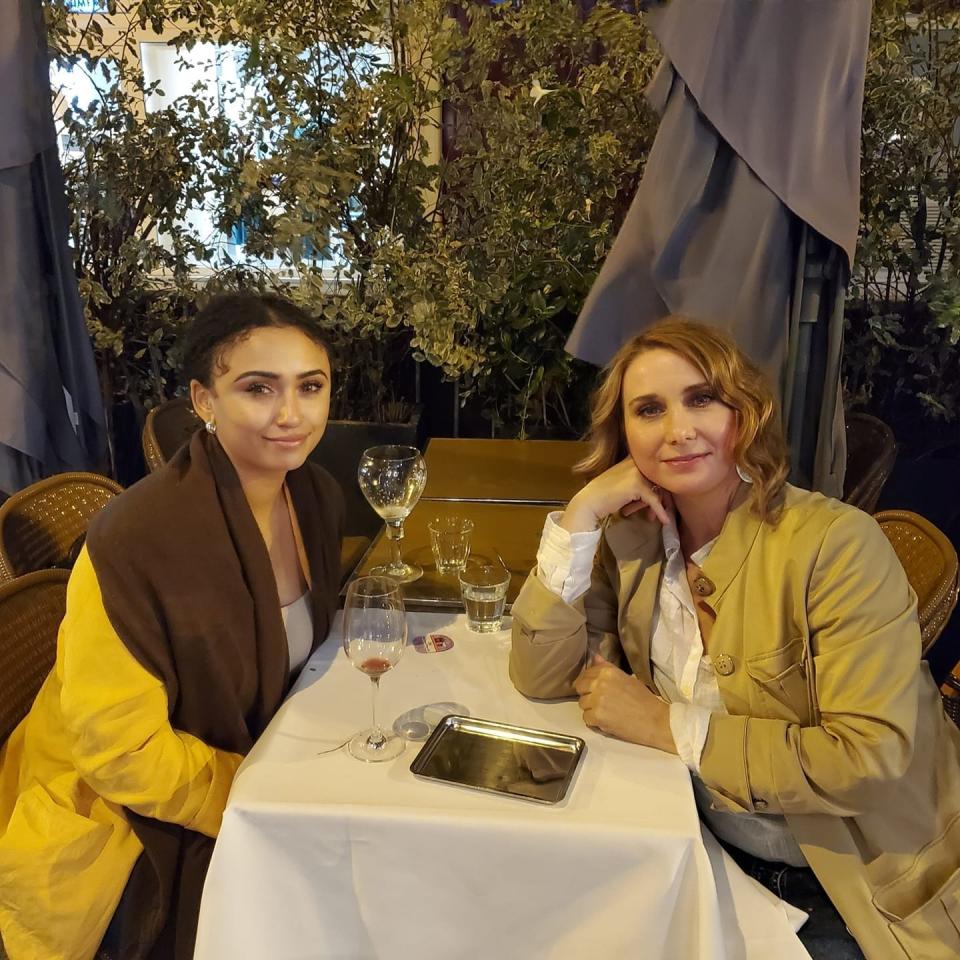 The author and her daughter Kristil in Paris.