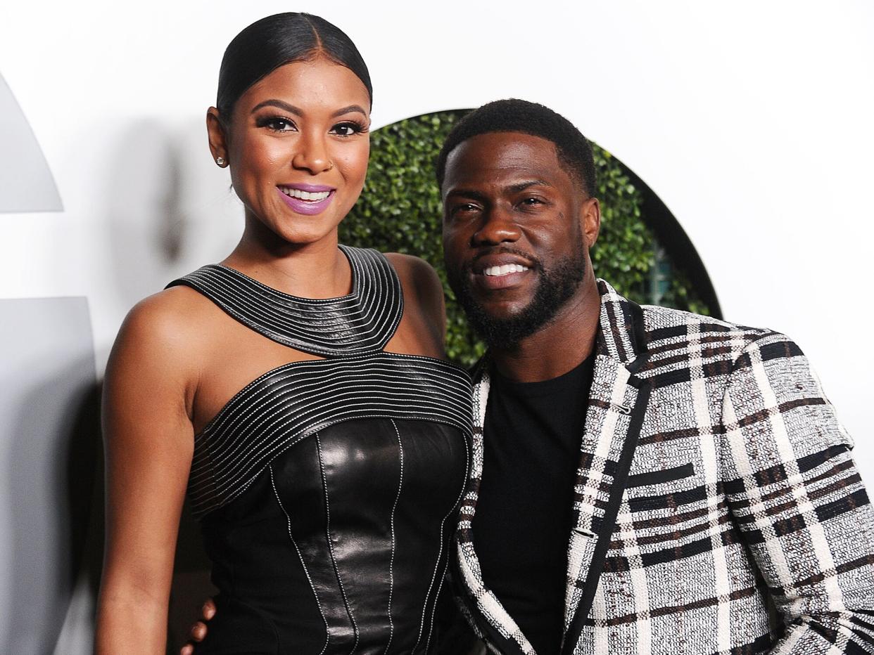 Kevin Hart and wife Eniko Parrish attend the GQ Men of the Year party at Chateau Marmont on December 8, 2016 in Los Angeles, California