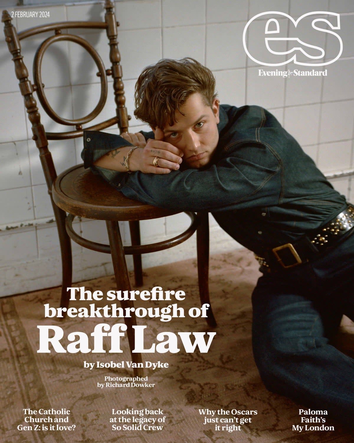 Raff Law photographed by Richard Dowker for ES Magazine (ES Magazine)