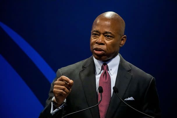 PHOTO: New York Mayor Eric Adams speaks at a meeting in New York, Sept. 20, 2022. (Bloomberg via Getty Images, FILE)