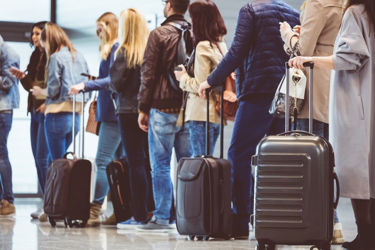 More than two-thirds of people thought queuing patiently at the gate was ‘classically British’ (Getty Images)