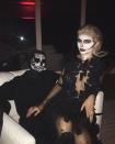 <p>Kylie and Tyga disguised themselves as a sexy skeleton couple to host a “dead dinner” for friends and family on Friday night. (Photo: <a rel="nofollow noopener" href="https://www.instagram.com/p/BMI47PPhomP/" target="_blank" data-ylk="slk:(Instagram);elm:context_link;itc:0;sec:content-canvas" class="link ">(Instagram)</a> </p>