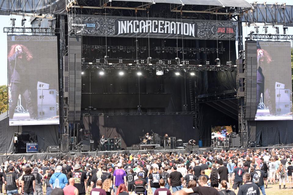 The band Spite performs on the Space Zebra stage during a previous Inkcarceration.