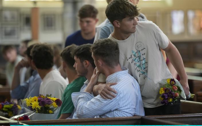 Nottinghamshire locals attend a vigil at St Peter's Church in the city centre - Christopher Furlong/Getty Images Europe