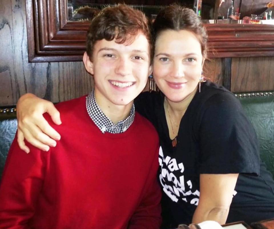 Drew Barrymore and Tom Holland