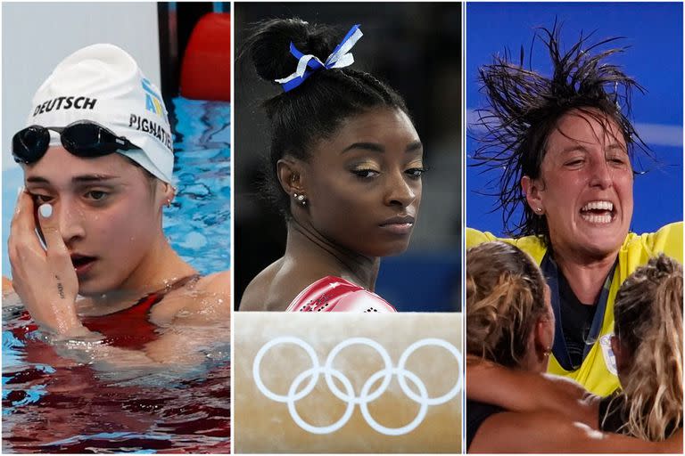 Delfina Pignatiello, Simon Biles y Belen Succi.