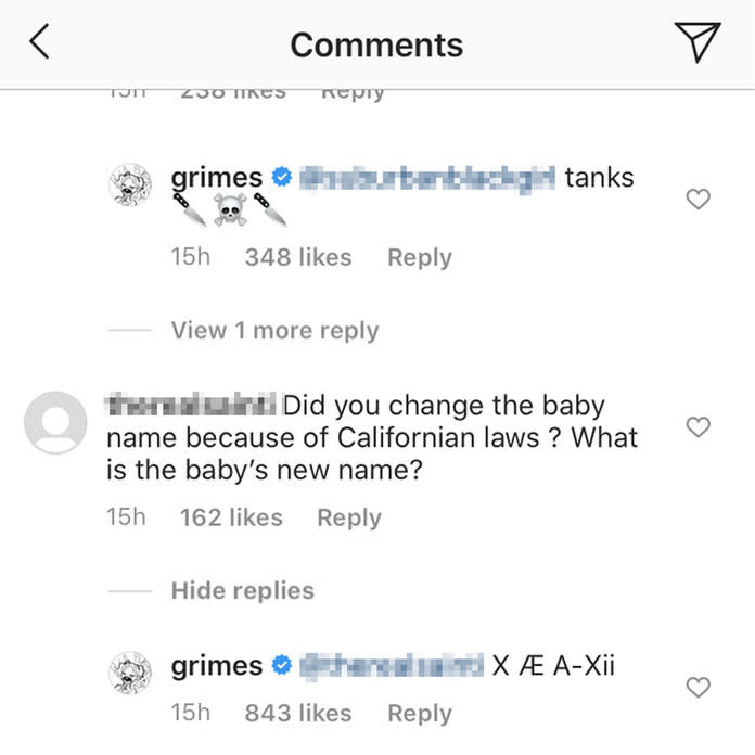 Instagram/Grimes