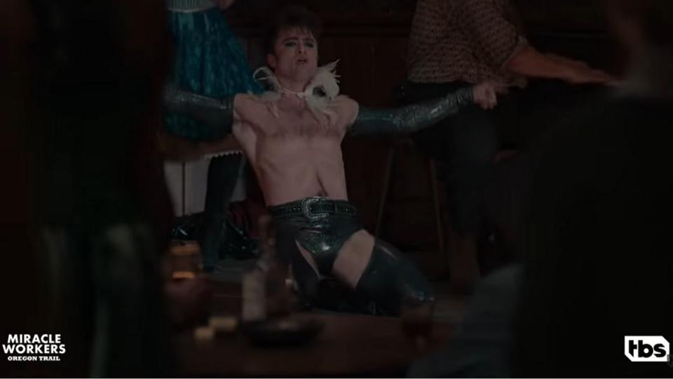 Daniel Radcliffe summons his inner Rocky Horror in this clip from season three of Miracle Workers.