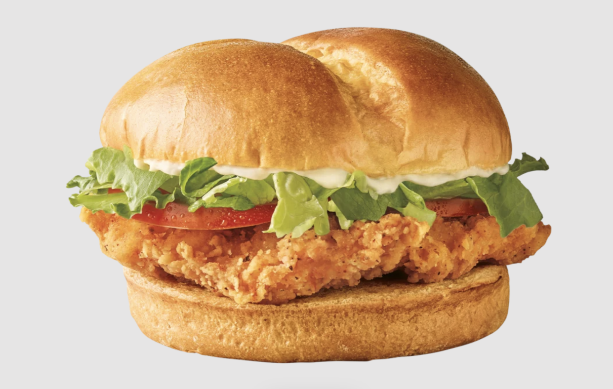 crispy chicken sandwich at sonic drive in