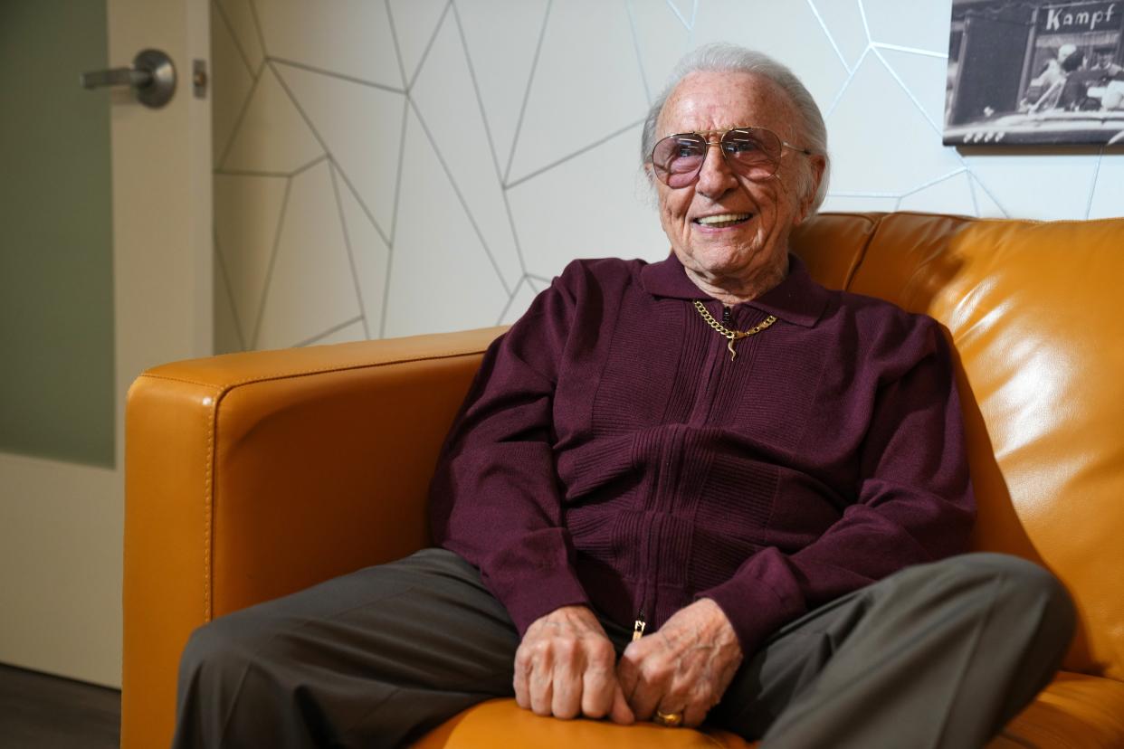 LaRosa’s Pizzeria founder Buddy LaRosa sits for a portrait earlier this month in The Enquirer's newsroom