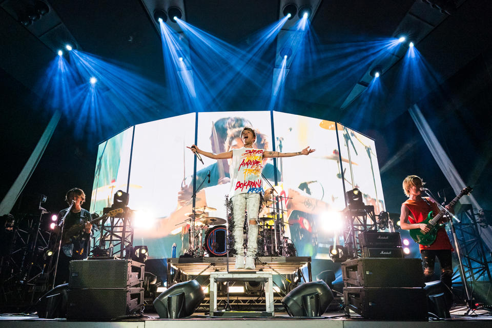 One OK Rock opening for Ed Sheeran at his Divide World Tour concert in Singapore at the National Stadium on 26 April 2019. (Photo: Aloysius Lim/Lushington Entertainment)