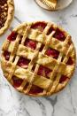 <p>Alternate thick and thin strips of pie dough for a unique lattice pattern that's almost too pretty to eat ... almost.</p><p><em><a href="https://www.goodhousekeeping.com/food-recipes/dessert/a46629/cranberry-pear-lattice-pie-recipe/" rel="nofollow noopener" target="_blank" data-ylk="slk:Get the recipe for Cranberry-Pear Lattice Pie »;elm:context_link;itc:0;sec:content-canvas" class="link ">Get the recipe for Cranberry-Pear Lattice Pie »</a></em></p><p><strong>RELATED: </strong><a href="https://www.goodhousekeeping.com/holidays/thanksgiving-ideas/g29192000/cranberry-desserts/" rel="nofollow noopener" target="_blank" data-ylk="slk:18 Easy Cranberry Dessert Ideas to Wow Your Friends;elm:context_link;itc:0;sec:content-canvas" class="link ">18 Easy Cranberry Dessert Ideas to Wow Your Friends</a><br></p>