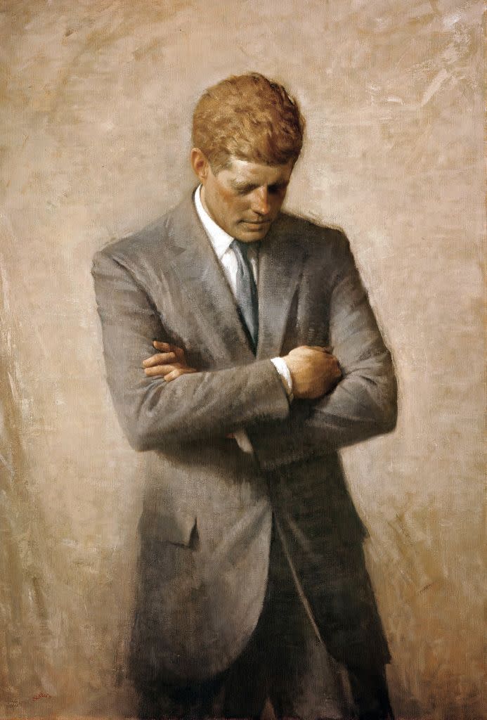 aaron shikler's posthumous portrait of president kennedy