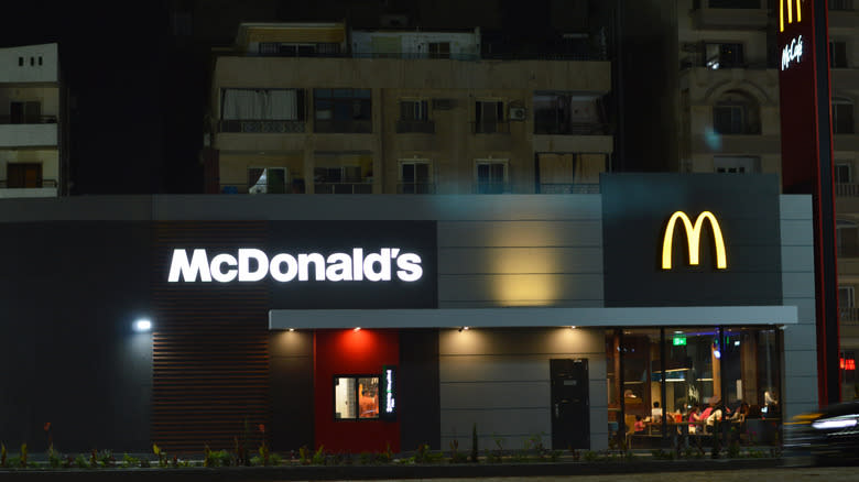 McDonald's in Cairo at night