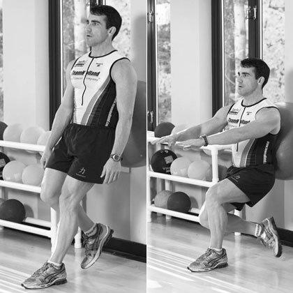 Single-Leg Ball Squat