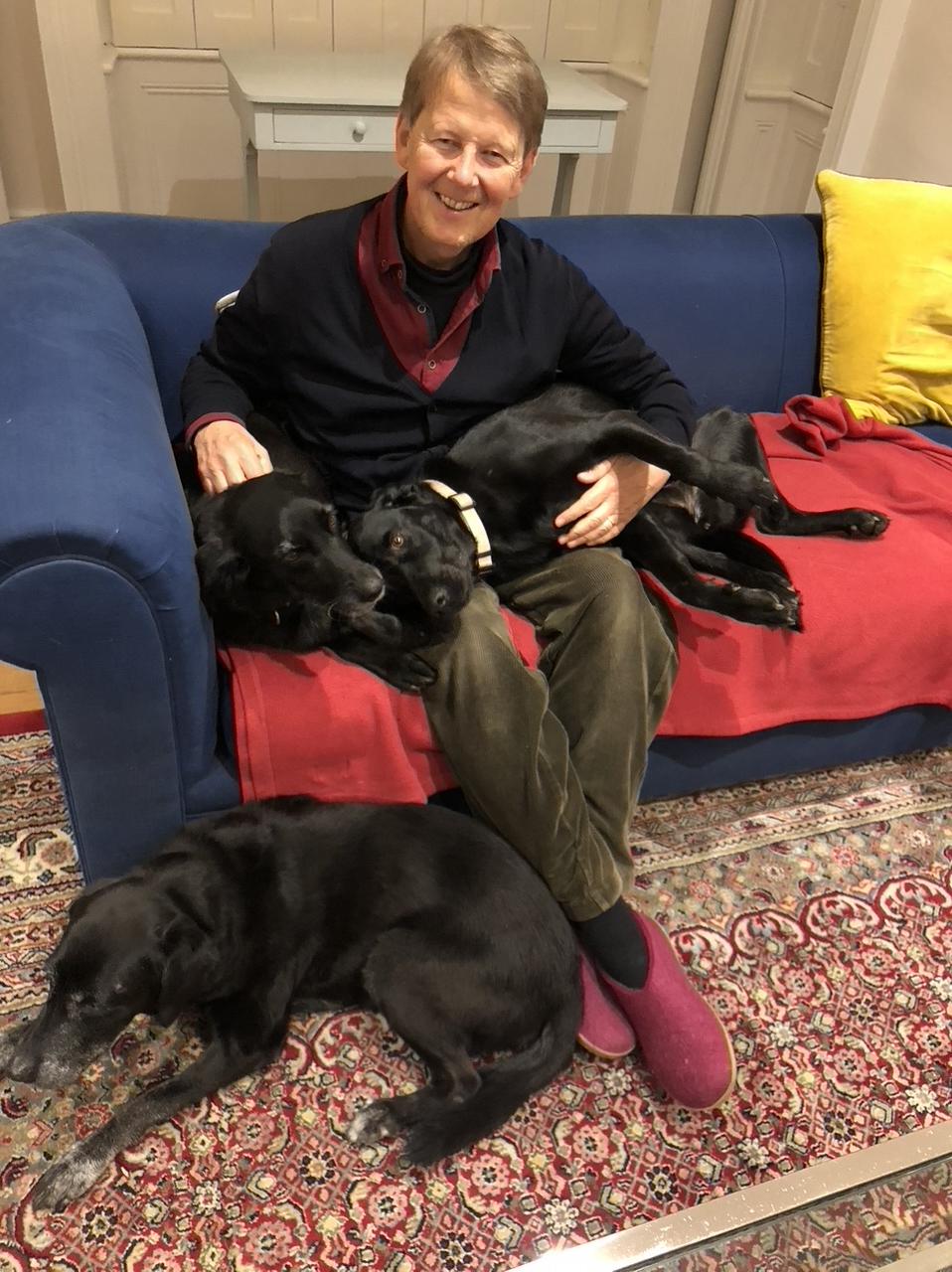 Bill Turnbull and his dogs (Classic FM/PA)