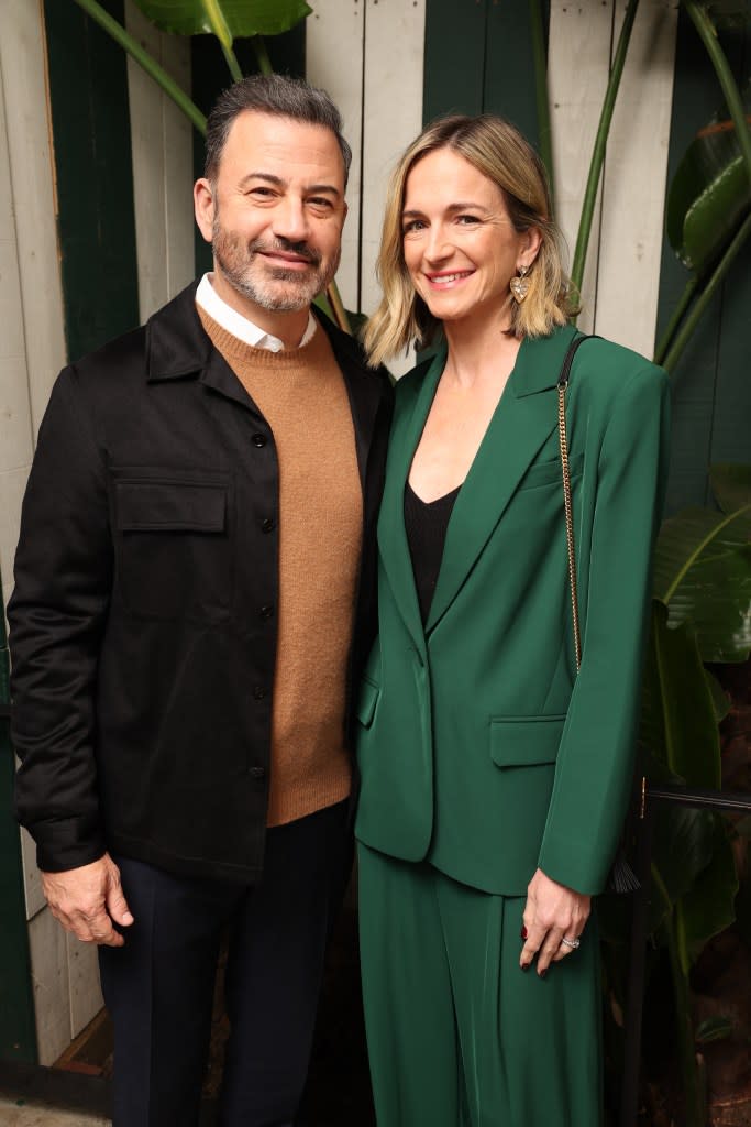 Jimmy Kimmel and Molly McNearney. Getty Images for Apple TV+