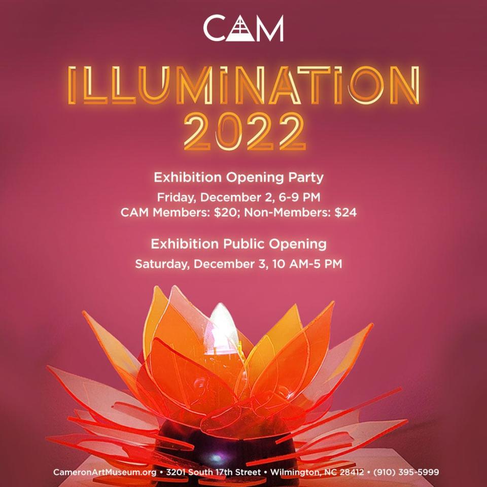 The Cameron Art Museum's "Illumination 2022" exhibit opens to the public Dec. 3.