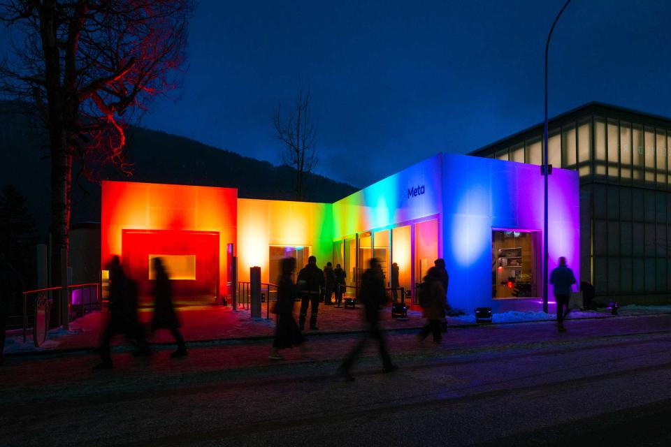 Visitors walk along the Rainbow Promenade in Davos.<span class="copyright">Courtesy of META</span>