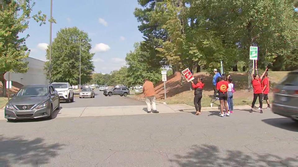 UAW workers strike at General Motors plant in Charlotte