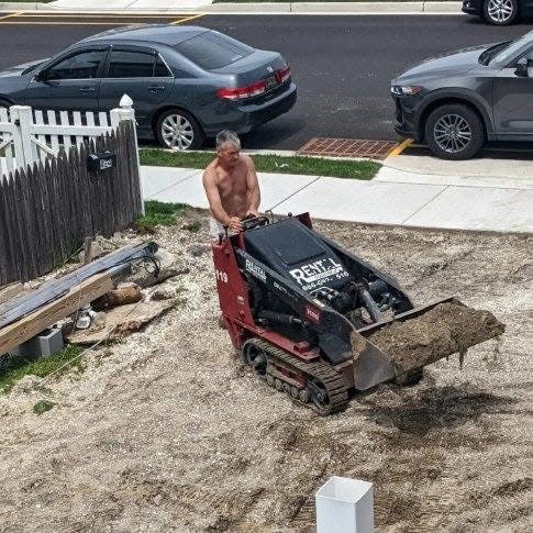 Rich Gilson of New Jersey says he doesn't plan to spend the money he dug up outside his house.