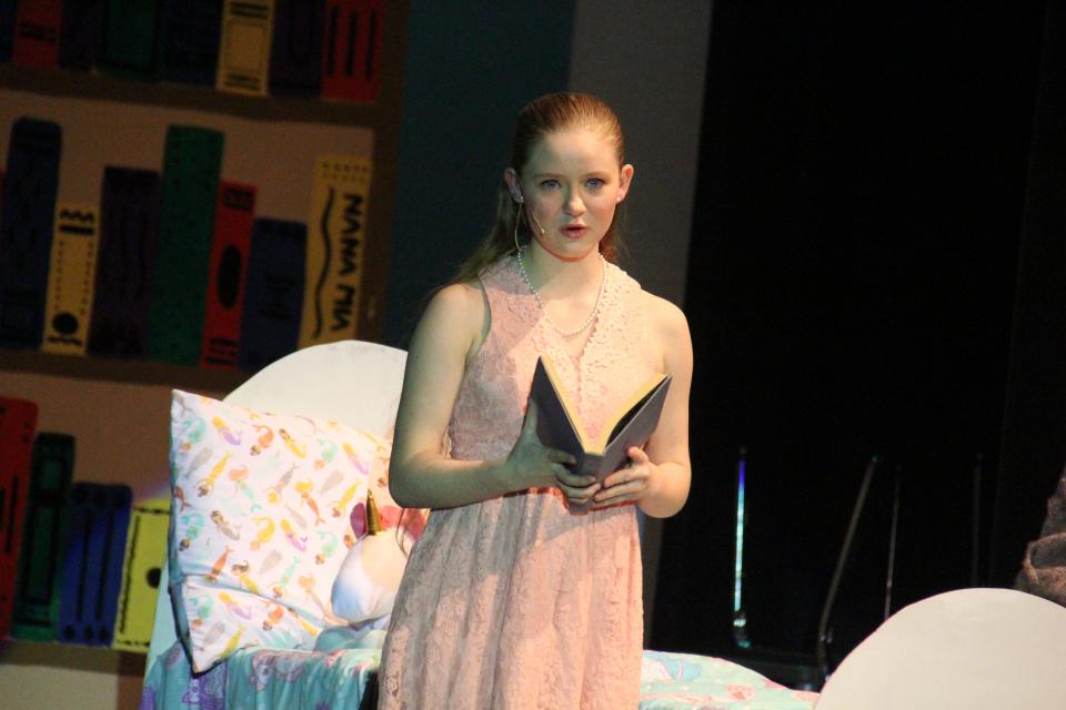 Alexa Nelson rehearses a scene from "Matilda the Musical."