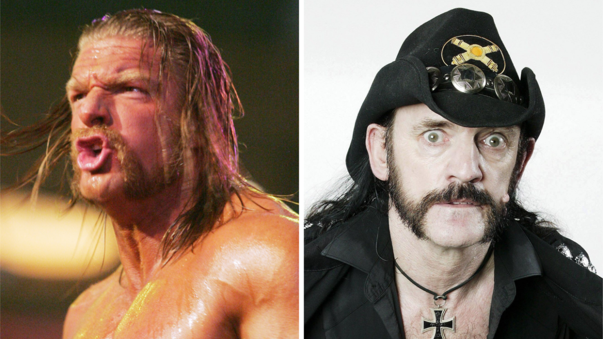  Photos of Triple H and Lemmy Kilmister in 2005. 