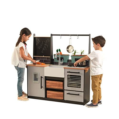 5) Wooden Farm to Table Play Kitchen with EZ Kraft Assembly