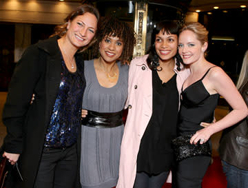 Zoe Bell, Tracie Thoms , Rosario Dawson and Marley Shelton at the Los Angeles premiere of New Line Cinema's The Number 23