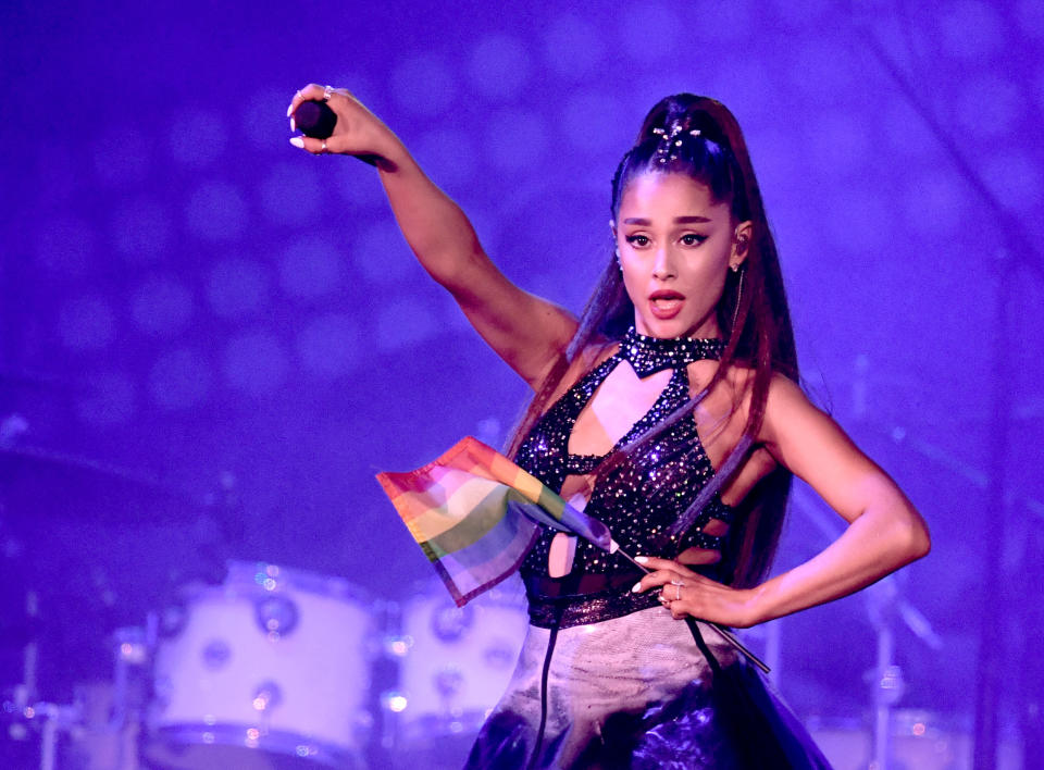 Ariana performing last year. Source: Getty