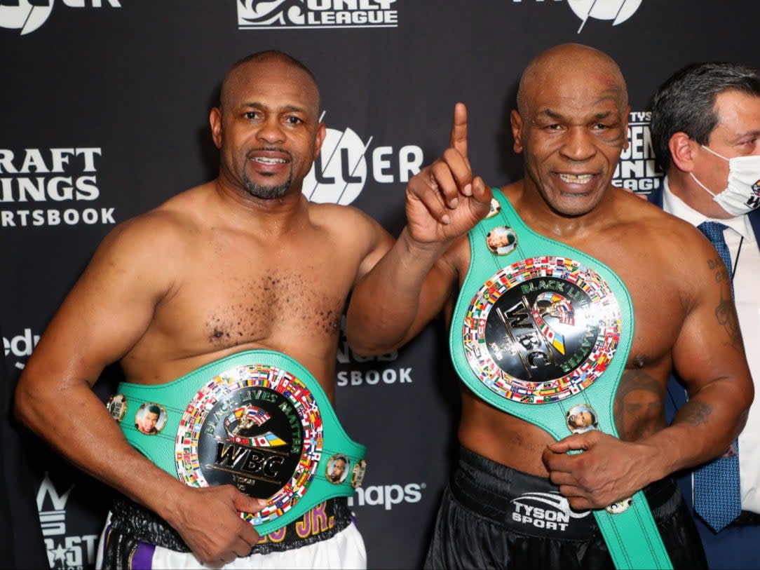 Mike Tyson and Roy Jones Jr (Getty Images for Triller)