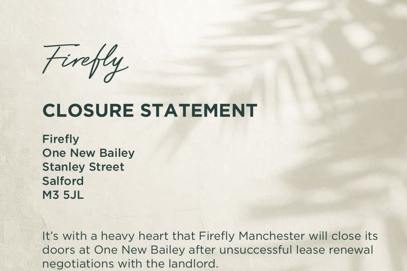 The statement from Firefly