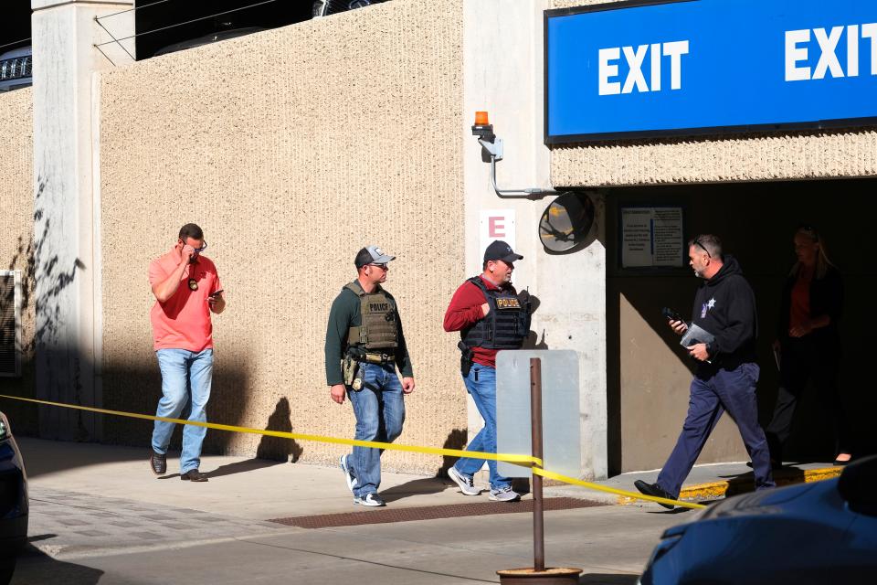 Shooting in the Metro Parking Garage, 321 Robert S. Kerr, across the street from the Oklahoma County building in downtown Oklahoma City Wednesday, Oct. 18, 2023