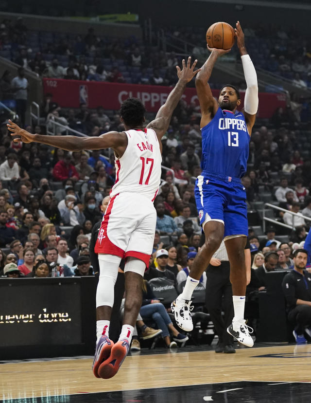 Clippers edge Rockets 95-93 on George's clutch jumpers San Diego